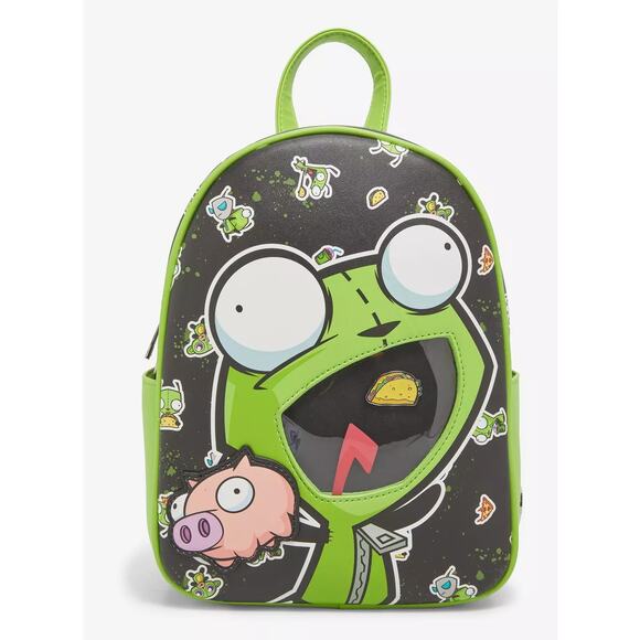 Bioworld Invader Zim & Piggy GIR Pin Collector Mini Backpack - Picture 1 of 4